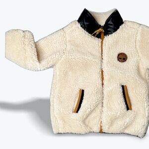 Timberland Kids Beige Sherpa Fleece Jacket 12M Baby Ski Apres 
Winter Streetwear